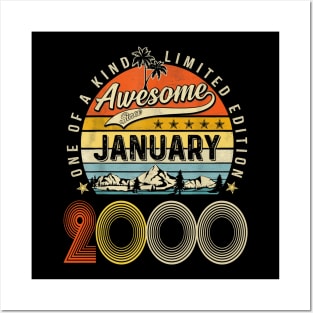 Awesome Since January 2000 Vintage 23rd Birthday Posters and Art